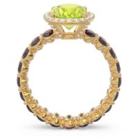 Ornate Halo Oval Rajakula Ring