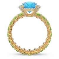 Ornate Halo Oval Rajakula Ring