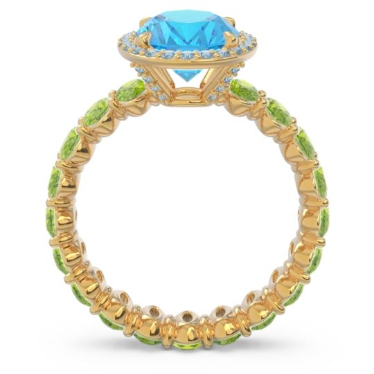 Ornate Halo Oval Rajakula Ring