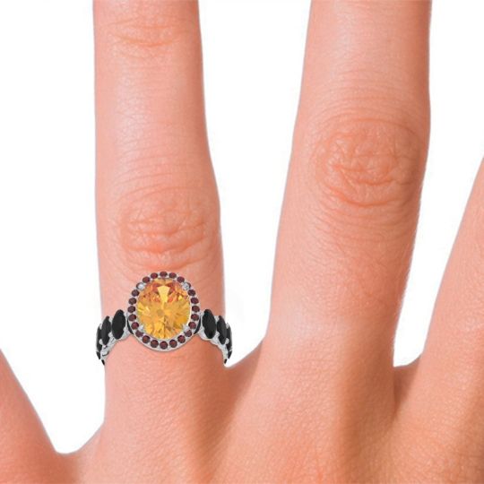 Ornate Halo Oval Rajakula Ring