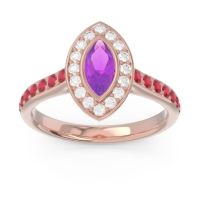 Halo Pave Marquise Pravahana Ring