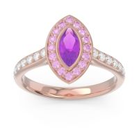 Halo Pave Marquise Pravahana Ring