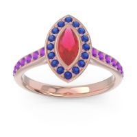Halo Pave Marquise Pravahana Ring