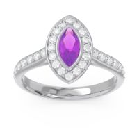Halo Pave Marquise Pravahana Ring
