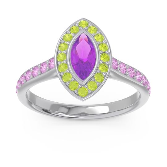 Halo Pave Marquise Pravahana Ring