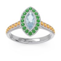 Halo Pave Marquise Pravahana Ring