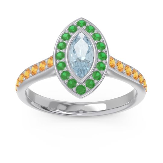 Halo Pave Marquise Pravahana Ring
