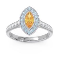 Halo Pave Marquise Pravahana Ring