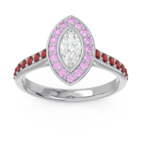 Halo Pave Marquise Pravahana Ring