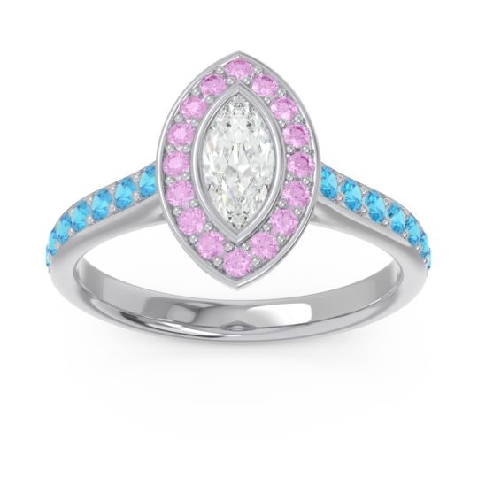 Halo Pave Marquise Pravahana Ring