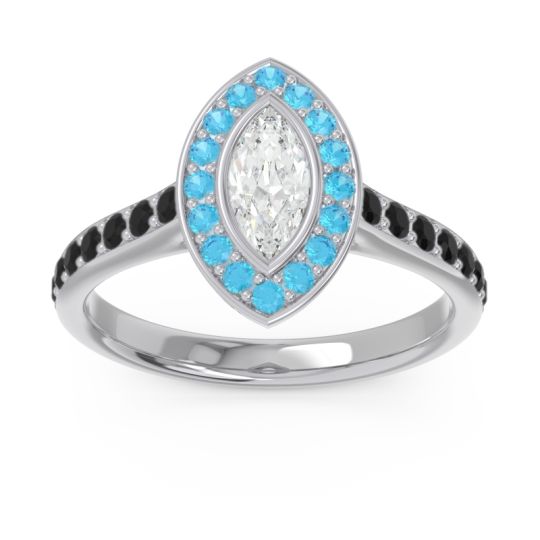 Halo Pave Marquise Pravahana Ring