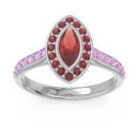 Halo Pave Marquise Pravahana Ring