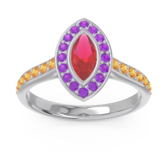 Halo Pave Marquise Pravahana Ring