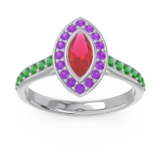 Halo Pave Marquise Pravahana Ring