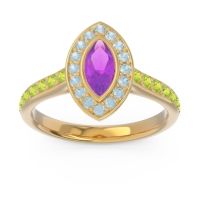 Halo Pave Marquise Pravahana Ring