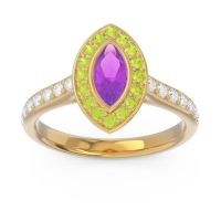 Halo Pave Marquise Pravahana Ring