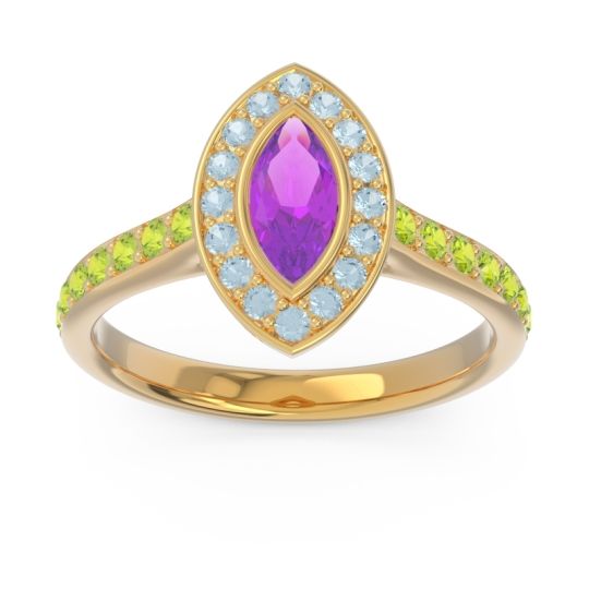 Halo Pave Marquise Pravahana Ring