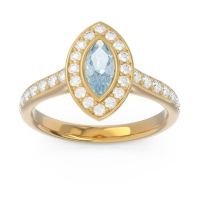 Halo Pave Marquise Pravahana Ring