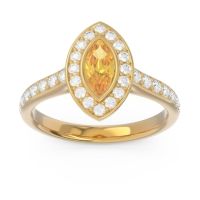 Halo Pave Marquise Pravahana Ring