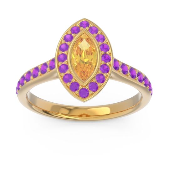 Halo Pave Marquise Pravahana Ring