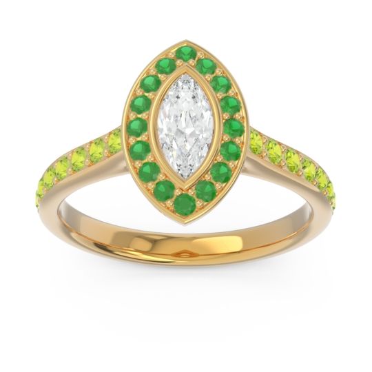 Halo Pave Marquise Pravahana Ring