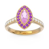 Halo Pave Marquise Pravahana Ring