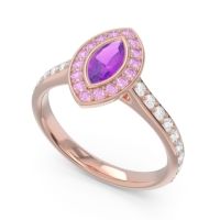 Halo Pave Marquise Pravahana Ring