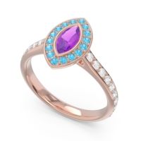 Halo Pave Marquise Pravahana Ring