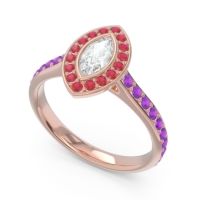 Halo Pave Marquise Pravahana Ring