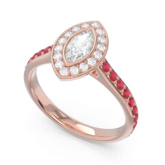 Halo Pave Marquise Pravahana Ring