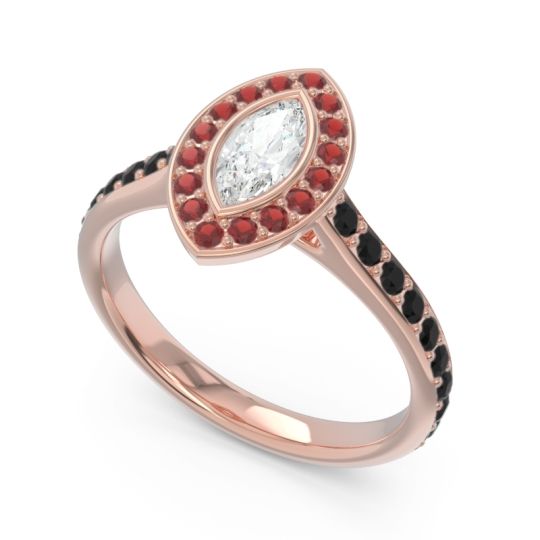 Halo Pave Marquise Pravahana Ring