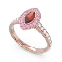Halo Pave Marquise Pravahana Ring