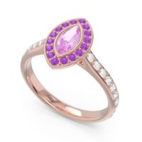 Halo Pave Marquise Pravahana Ring