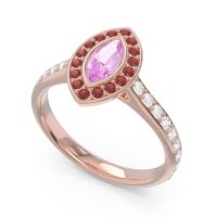 Halo Pave Marquise Pravahana Ring