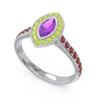 Halo Pave Marquise Pravahana Ring