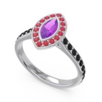 Halo Pave Marquise Pravahana Ring