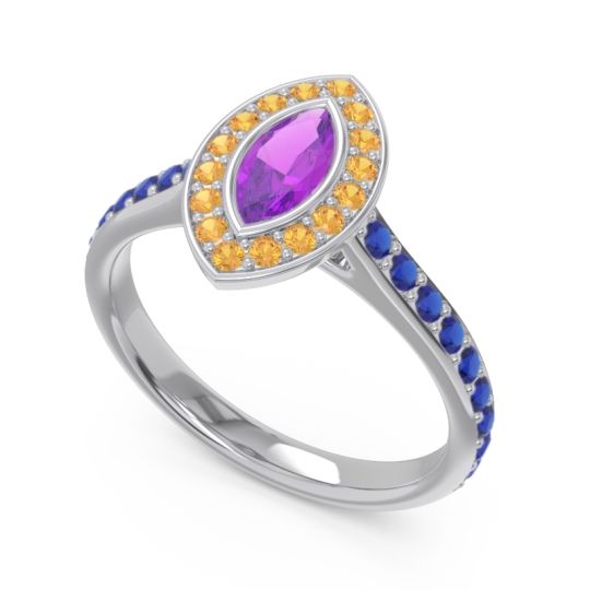 Halo Pave Marquise Pravahana Ring