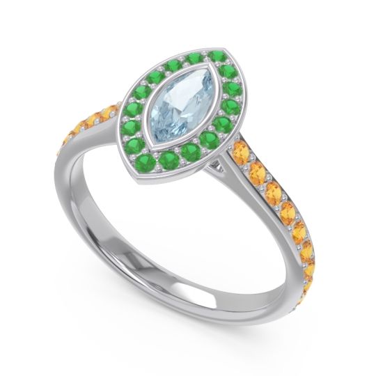 Halo Pave Marquise Pravahana Ring