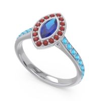 Halo Pave Marquise Pravahana Ring