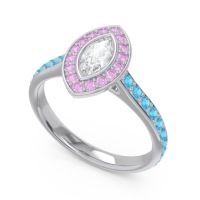 Halo Pave Marquise Pravahana Ring