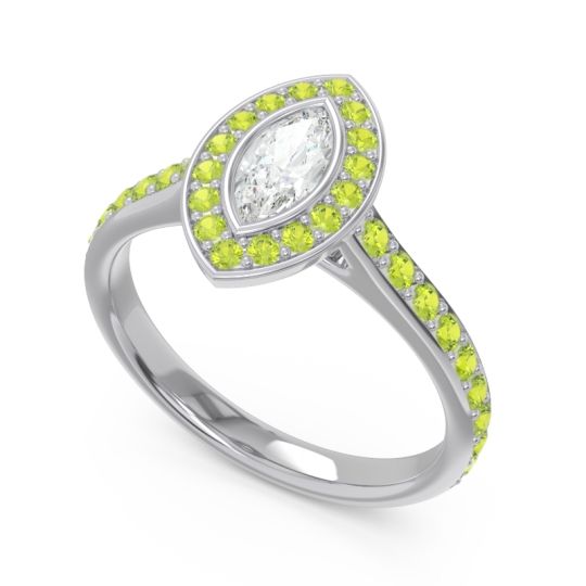 Halo Pave Marquise Pravahana Ring