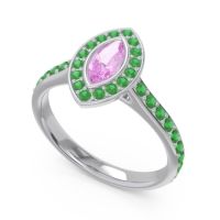 Halo Pave Marquise Pravahana Ring
