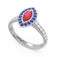 Halo Pave Marquise Pravahana Ring