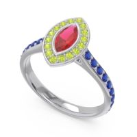 Halo Pave Marquise Pravahana Ring