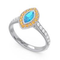 Halo Pave Marquise Pravahana Ring