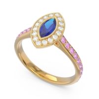 Halo Pave Marquise Pravahana Ring
