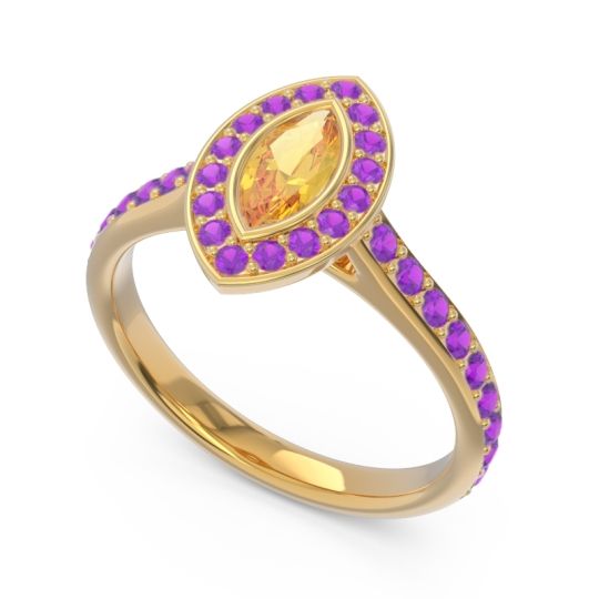 Halo Pave Marquise Pravahana Ring