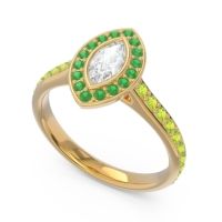 Halo Pave Marquise Pravahana Ring