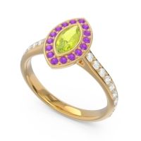 Halo Pave Marquise Pravahana Ring