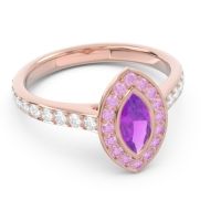 Halo Pave Marquise Pravahana Ring